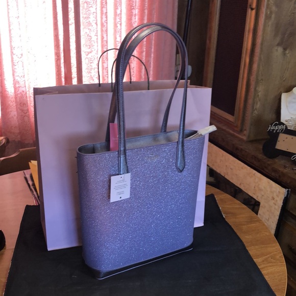 🎊🎉HOST PICK🎉🎊 NWT Stunning Glittery Kate Spade ♠️ Lilac Frost Purse 👛 - Picture 12 of 17